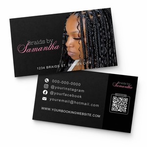 Biglietti da Visita Personalizzati, Biglietti di Ringraziamento, Codici QR, Etichette di Carta per Marchi di Abbigliamento e Extension per Capelli, Stampa Logo - Product Image 1