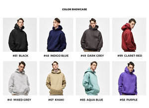 Sweats à capuche personnalisés de haute qualité 100% coton épais à capuche pour hommes avec épaules tombantes pour hommes - Product Image 6