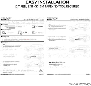 Moulures latérales hybrides pour carrosserie - Ajustement universel compatible avec toutes les marques et modèles (Lots de 2) [Kit à construire soi-même] - Product Image 5