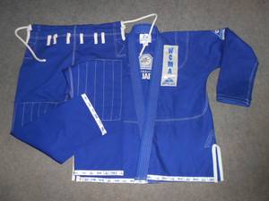 ชุดกิโมโนสไตล์บราซิลจูยิตสึชุดสีน้ำเงินชุดเครื่องแบบเทควันโดโลโก้ตามสั่ง - Product Image 4