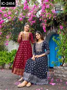 Conjunto de Kurti Largo con Pantalón y Dupatta para Mujer, Salwar Kameez de Diseñador Indio, Listo para Usar, Ropa Étnica Festiva, Kurtis de Rayón - Product Image 6