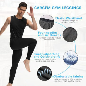 Leggings de sport pour hommes de haute qualité 2026 à vendre, nouveaux vêtements de fitness, leggings pour hommes, pantalons de yoga sportifs à taille haute - Product Image 3
