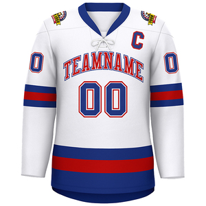 Maillot de hockey sur glace personnalisé avec logo et nom, en maille respirante, imprimé par sublimation, vêtements de sport de hockey sur glace - Product Image 4