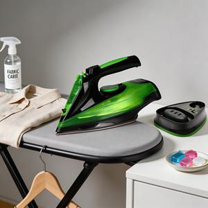 Plancha de Vapor Inalámbrica de 2400W, Placa de Cerámica, Tanque de Agua de 350ml, Calentamiento Rápido, Base Recargable para Lavandería en el Hogar - Product Image 3