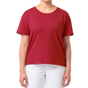 Meilleure vente de vêtements de sport de haute qualité pour femmes T-shirts à manches courtes et col rond Nouveau style T-shirt rayé pour femmes de BD - Product Image 4