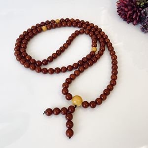 Mala bouddhiste en ambre de la Baltique, perles de prière en ambre naturel, perles brunes vieilles - Product Image 3