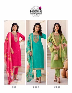 New Arrival <b>Women</b> Heavy Schimmer <b>Kurta</b> Pant Dupatta Set Latest Girls Kurti Design 2025 Pakistani Salwar Kameez 3 Piece Sets - Product Image 3