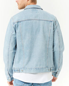 Wholesale Custom Pantheraint Men's <b>Denim</b> <b>Jacket</b> High Quality Autumn Quilted Printed Cotton Jeans Button Men's Outwear for Winter - Product Image 3