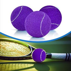 Pelota DE TENIS suave para jugadores al aire libre de goma de Color púrpura en blanco de bádminton, pelotas de juguete para mascotas, cinta de críquet, pelota de tenis con logotipo personalizado - Product Image 2