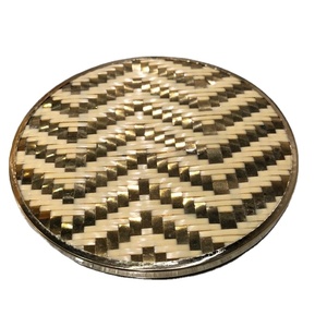 Posavasos de madera hecho a mano de ratán indio disponible en muchos colores para decoración del hogar posavasos de resina - Product Image 1