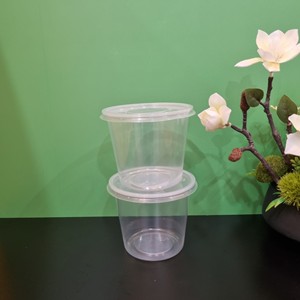 Boîte de rangement ronde en plastique PP jetable transparente de 24 oz et 34 oz, emballage à emporter avec couvercle, design empilable - Product Image 4