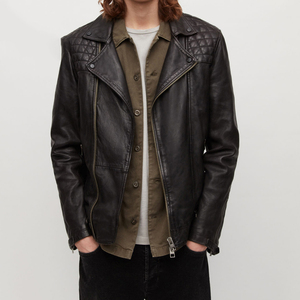 100% Material de cuero de manga larga ropa de calle profesional gran oferta Hombres Nuevo diseño chaqueta de cuero - Product Image 2