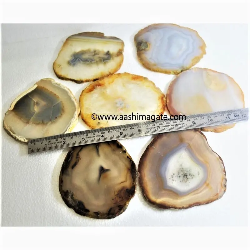 Agate Slices Stone Rough Edge Coasters Natural Stones Crystals Crafts Jade Rocks Minerals Available Table Coasters Worldwide