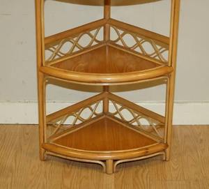 Estante de almacenamiento de 4 niveles para muebles de sala de estar, estantería de esquina de ratán Natural elegante, al mejor precio - Product Image 4