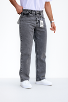 Jeans de Hombre Slim Fit Rectos, Ecológicos, Vintage, Casuales, Elásticos, de Cintura Media, Desgastados, de Mezclilla Gruesa con Parches de Colores