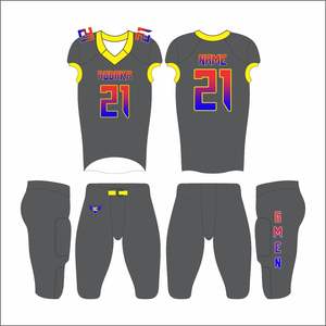 Vente en gros Uniforme de football américain unisexe de haute qualité Ensemble de football confortable respirant grande taille - Product Image 1