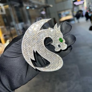 Iced out VVS Moissanite diamante serpiente letra colgante 925 Plata personalizado Hip hop 3D inicial joyería fina colgantes y dijes - Product Image 2