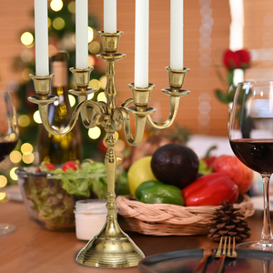 Meilleure vente, bougeoir en aluminium de haute qualité, design haut de gamme plaqué or, support de bougie pour Noël, Pâques, anniversaire - Product Image 3