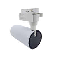 Spot LED sur rail moderne noir/blanc en aluminium 30W zoomable, éclairage COB réglable pour intérieur, galerie, musée, éclairage sur rail LED 220V