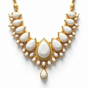 Collar colgante de plata 925 con perla de arroz de agua dulce Natural de Plata de Ley 925 para mujer - Product Image 3