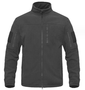 Chaqueta táctica de lana con logotipo personalizado de alta calidad para hombre, Abrigo con capucha de lana Polar para senderismo deportivo transpirable térmico para exteriores - Product Image 3