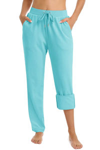 กางเกงวอร์มผ้าแคนวาสทรงตรงสำหรับผู้หญิง สไตล์ลำลอง เหมาะสำหรับฤดูหนาว ใส่สบาย ระบายอากาศได้ดี เอวกลาง มีกระเป๋า - Product Image 3