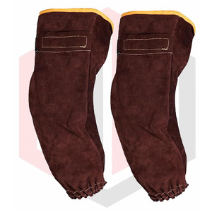 Mangas de Soldadura de Cuero Resistentes al Calor de Primera Calidad, Costuras de Kevlar, Antiestáticas, Antideslizantes, 7 oz, 14 Pulgadas, para Protección de Brazos para Hombres - Product Image 5