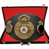 Ceinture de championnat de boxe personnalisée AERO WBA World Champion - Cuir PU, épaisseur 4 cm, renforcée en acier - Taille/couleur/logo personnalisés - 100% personnalisable