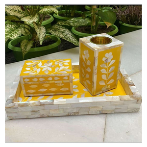 Asequible Bakhoor quemador decorativo quemador de incienso bandeja conjuntos última fregona hueso incrustaciones Ramadán regalo Bakhoor quemador bandeja de la India - Product Image 2