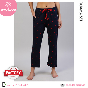 2024 Top más vendido personalizable 100% algodón señoras ropa de noche para mujer ropa de dormir de punto Conjunto de pijama de 2 piezas - Product Image 5