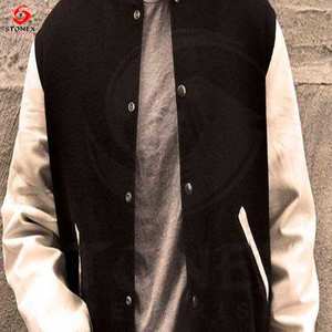 Chaquetas universitarias de talla grande al por mayor, chaquetas universitarias en blanco, chaquetas universitarias lisas con logotipo personalizado, chaquetas para hombre - Product Image 3