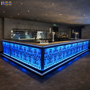 Barra de café de alta calidad, diseño personalizado de fábrica, cambio de Color, luz iluminada, mármol acrílico, <span class=keywords><strong>con</strong></span> Led - Product Image 6