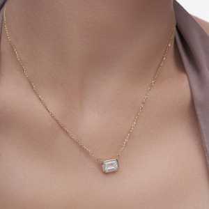 Colgante Radiante Mystique de 2.00 Ct para el Amor |   El Mejor Regalo de Cumpleaños para Mujeres |   Joyería de Oro Amarillo de 14K con Diamante Cultivado en Laboratorio - Product Image 1