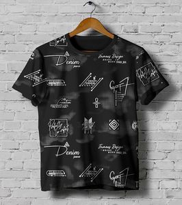 Best Fashion Casual Solid Pattern T-<b>Shirt</b> for Men Customized Logo Embroidered Printed 100% Cotton 210 Gsm <b>Black</b> Summer Knitted - Product Image 5