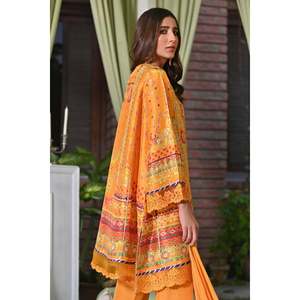 Robe bohème en mousseline de soie couleur safran pour le printemps et l'été - Product Image 2