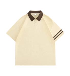 เสื้อกอล์ฟสองสีแบบลำลองสำหรับผู้ชายโลโก้แบบสั่งตัดปักได้ - Product Image 4