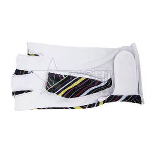 ถุงมือกอล์ฟผู้ชายหนัง Cabretta สีส้มและแดงครึ่งสีสั่งทำพร้อมสายรัดโลโก้แบรนด์สำหรับเล่นกีฬา - Product Image 5