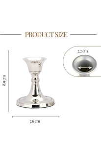 Portavelas de diseño de metal puro, 1 brazos disponibles, aluminio y latón en tamaño personalizado para decoración del hogar - Product Image 3