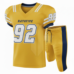 Ensemble d'uniformes de football américain à manches courtes, technologie de vêtements de sport respirants, à séchage rapide et antibactériens - Product Image 2