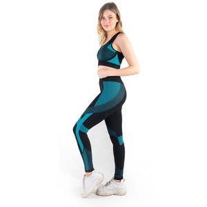Conjunto de Yoga para mujer superventas sólido alto elástico transpirable ligero secado rápido Spandex/pantalones de nailon precio al por mayor nuevo diseño - Product Image 2