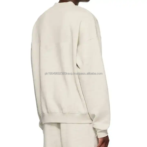 Sudadera de Cuello Redondo de Felpa Francesa de Alta Calidad, 100% Algodón, Sudadera Lisa Extra Grande para Hombre - Product Image 4