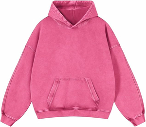Sweat-shirt à capuche en coton surdimensionné pour femme, délavé à l'acide, écologique, streetwear, mode décontractée avec lavage délavé - Product Image 5