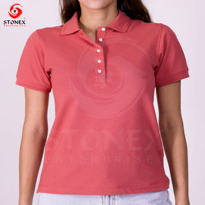 Mujeres Unisex Oem logotipo personalizado impreso polos sólido publicidad etiqueta camiseta en blanco liso personalizado Polo camiseta - Product Image 1