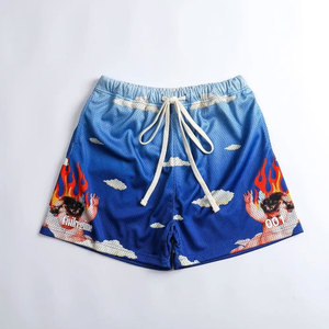 Logo personnalisé OEM pour hommes Short en polyester imprimé par sublimation Short décontracté en maille double couche - Product Image 2