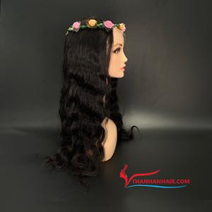 Meilleure vente cheveux raides naturels vietnamiens perruque ondulée naturelle pleine longueur Super Double dessiné couleur naturelle prêt à expédier - Product Image 2