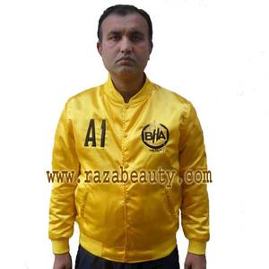 Chaqueta Bomber de satén personalizada al por mayor chaquetas Bomber de satén de seda bordadas Varsity chaqueta Varsity de béisbol para hombre - Product Image 2