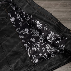 Chaquetas sin mangas ajustadas a la moda, chaleco vaquero negro para mujer y hombre, chaleco vaquero informal de otoño, Chaleco de cuero - Product Image 4