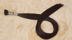 Pegamento de queratina italiano de primera calidad, extensiones de cabello Remy virgen con punta en I, pelucas de cabello virgen recto y sedoso de Color Natural - Product Image 2