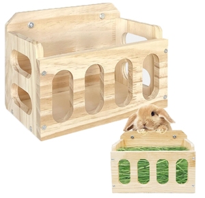 Vente en gros Support à foin en bois non fini Facile à installer Mangeoire à foin pour <span class=keywords><strong>lapin</strong></span> Bac à litière en bois Mangeoire à foin pour <span class=keywords><strong>lapin</strong></span> - Product Image 1