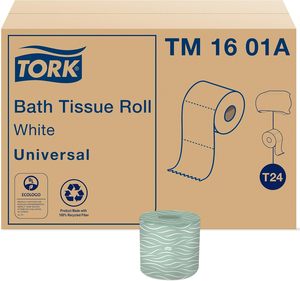Papel Higiénico Universal Estándar Tork, Blanco, 2 Capas, 500 Hojas/Rollo, 48 Rollos/Caja (TM1601A) - Product Image 1